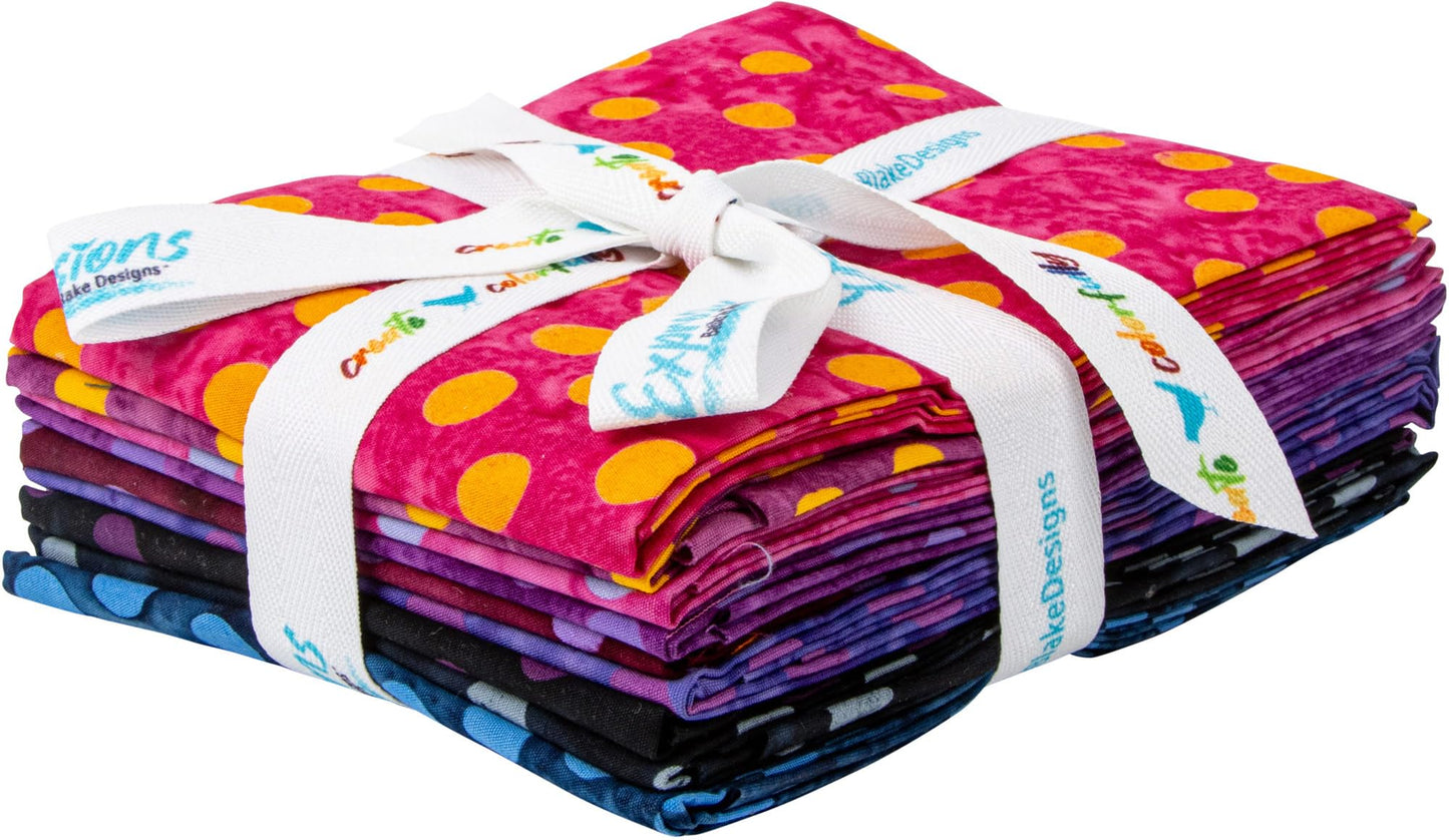 Expressions Batiks Polka Pop Elementals C 9 Fat Quarters Riley Blake Designs FQ-21401C-9