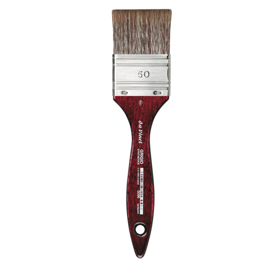 da Vinci Oil & Acrylic Series 5096 Grigio Paint Brush, Flat Mottler Synthetic with Bordeaux Ergonomic Handle, Size 50 - da Vinci art supplies product photo