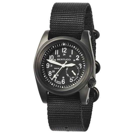 Bertucci A-2S Ballista Matte Black Dial 40mm Tactical Watch black nylon band