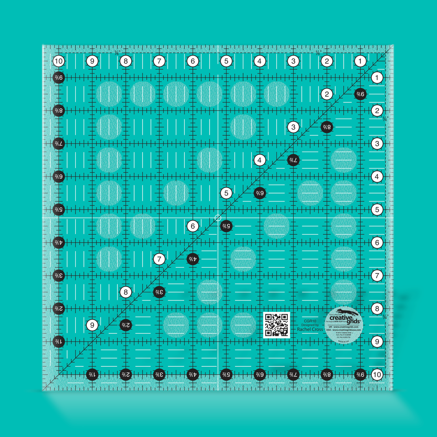 Creative Grids 10.5 inch square quilt ruler CGR10
