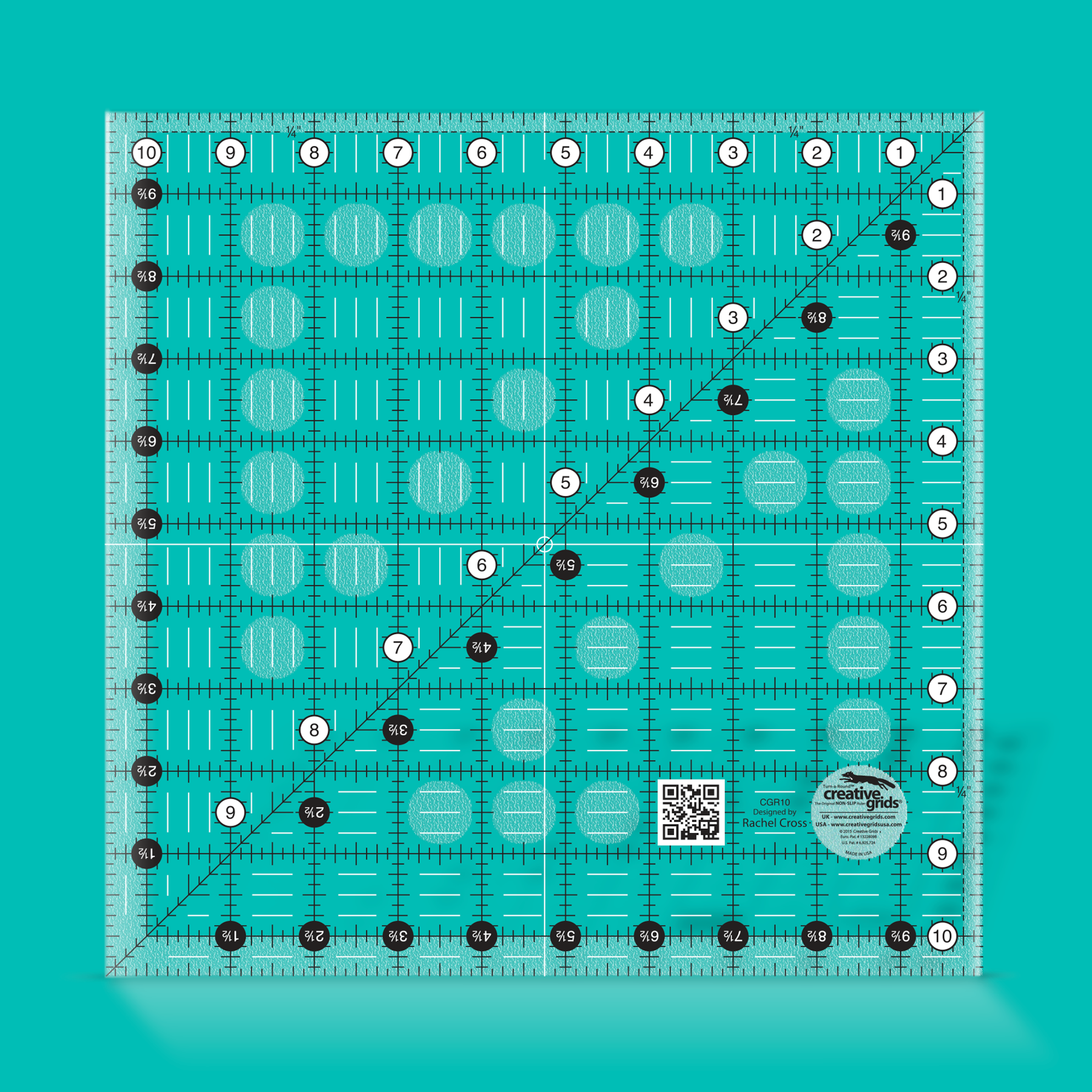 Creative Grids 10.5 inch square quilt ruler CGR10