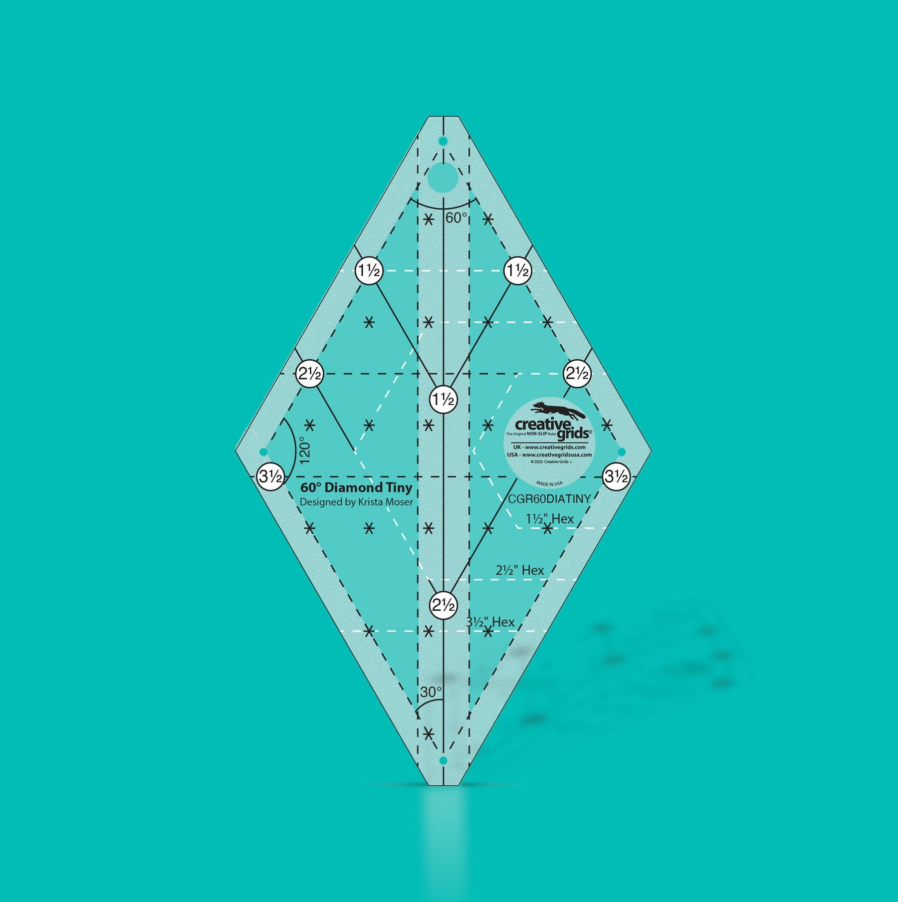 Creative Grids 60 degree tiny diamond ruler CGR60DIATINY