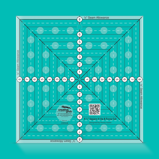 Creative Grids Hexagon Trim Tool Quilt Ruler - CGRJAW4