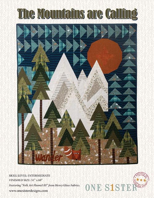 The Mountains Are Calling OS-90311 One S1ster quilt pattern 24 page printed booklet

