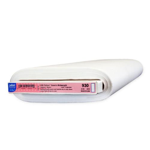 Pellon 930 Sew-In Interfacing White 20in Wide – Mid-Heavy Weight, 30yds
