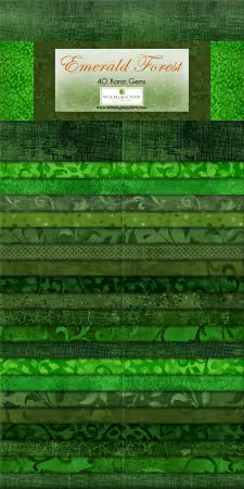 Wilmington Prints Forest-40 Karat Gems-Revised 9/17/19, Emerald Forest, 2.5 inches (Q842-2-842)