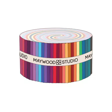 Maywood Studio Gelato 2.5in Strips – 40pc Rainbow Quilting Bundle ST-MASGELA