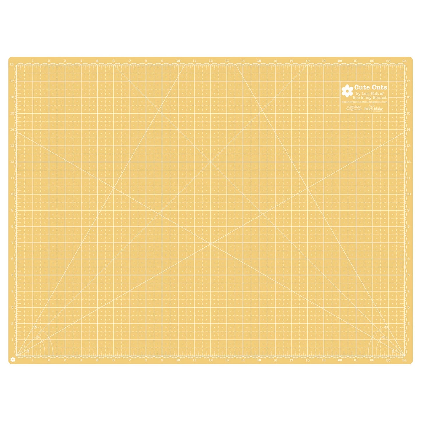Riley Blake Lori Holt 18x24 Self-Healing Reversible Cutting Mat Tea Rose/Honey