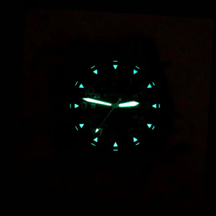 Bertucci A-3P Sportsman Field Watch 42mm – Black Dial, Vintage Drab Nylon Band