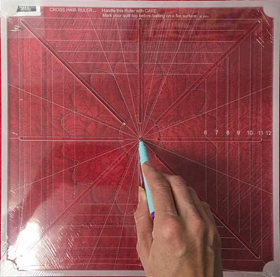 Westalee Cross Hair Square Ruler 8-point 8.5 inch clear acrylic quilting ruler with radial and square grid markings for template alignment
