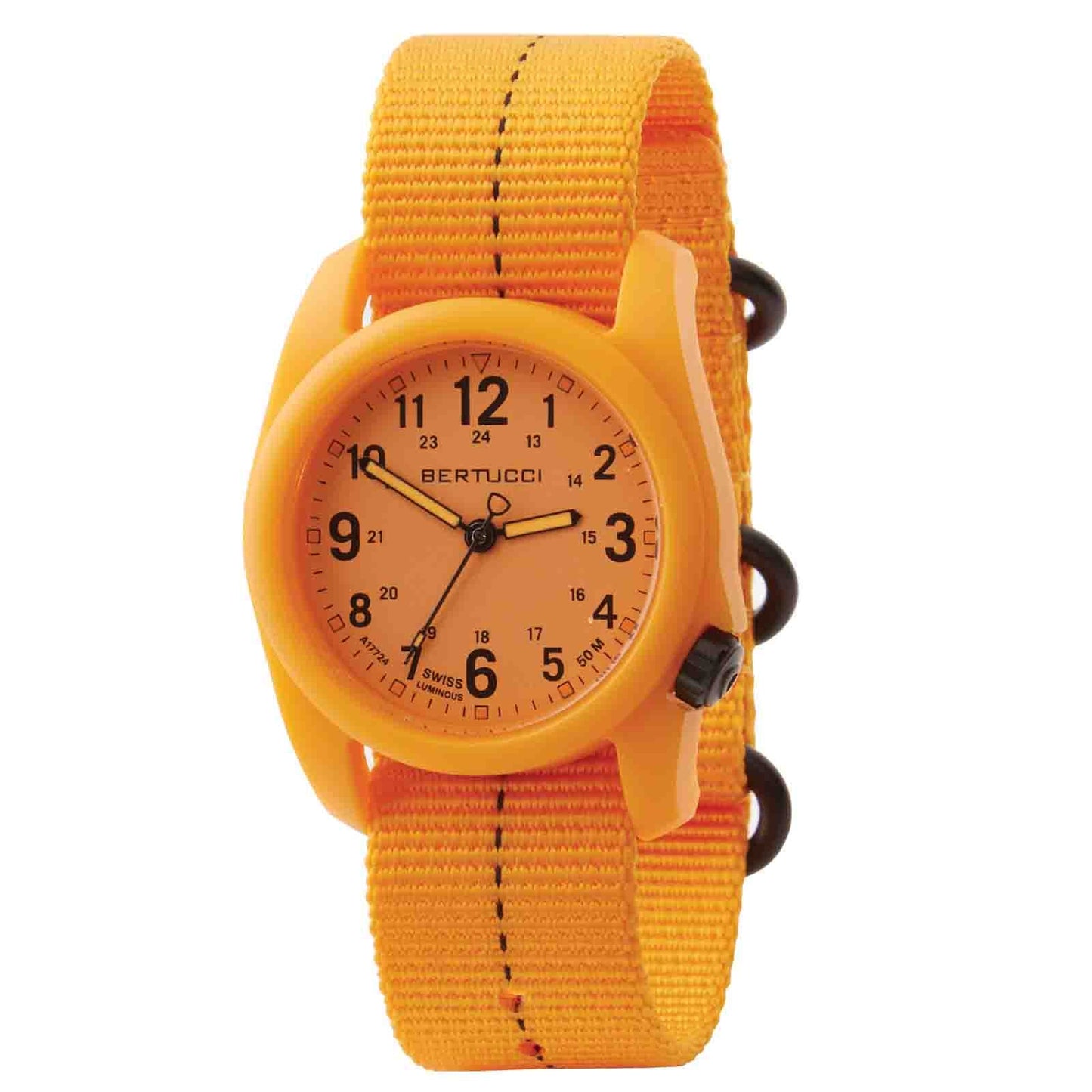 Bertucci DX3 Plus Field Watch 40mm – Orange Dial & DashLine Nylon Band